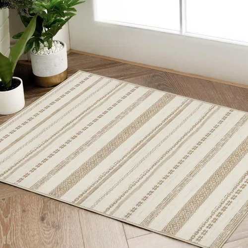 jinchan Boho 2x3 Rugs for Entryway - Moroccan Machine Washable Doormat Soft Bohemian Small Throw Rug Non-Slip Carpet for Entrance Kitchen Laundry