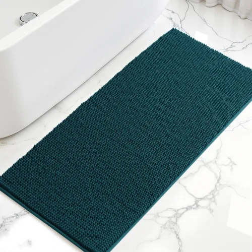 Miniatura 26 de Subrtex - Alfombras de baño de chenilla, tapete de baño de felpa corta y suave, tapete de ducha absorbente de agua, tapete de baño para la ducha
