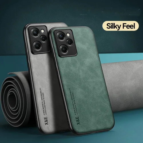 Miniatura 6 de Kepuch Funda Silklike para Xiaomi Poco X5 Pro 5G/Redmi Note 12 Pro Speed - Cubierta De Parachoques Placa De Metal Incorporada Para Xiaomi Poco X5