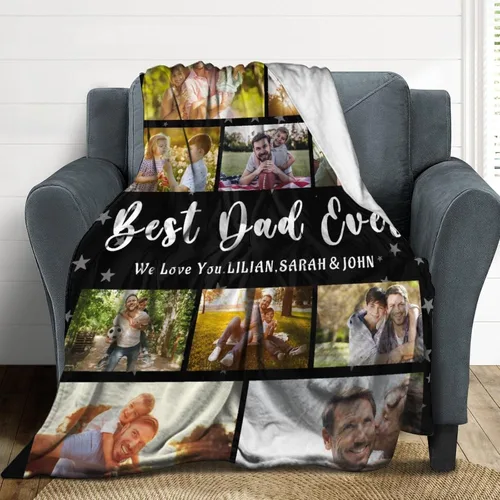 Miniatura 5 de Manta personalizada con imagen hecha en Estados Unidos, mantas personalizadas con fotos, nombres, manta suave personalizada con imagen personalizada
