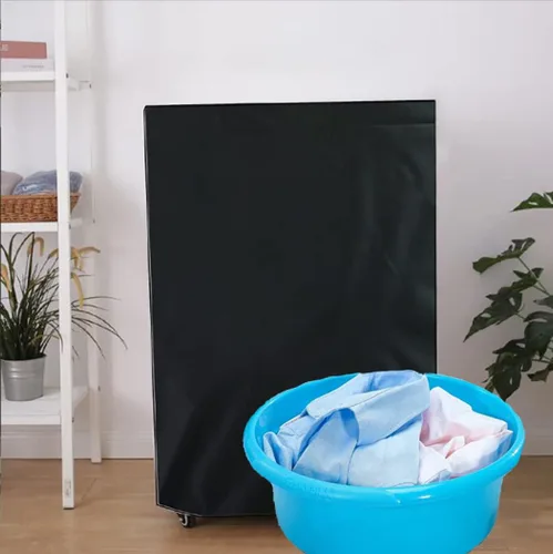 Miniatura 7 de SUNSURE Cubierta protectora para lavadora de carga superior, a prueba de polvo, impermeable, negra (M-21 x 21.5 x 34.5 pulgadas)