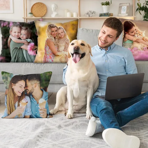 Miniatura 3 de Funda de almohada personalizada, almohada de fotos de amor, diseño personalizado de fotos o texto, regalos personalizados para cualquier imagen