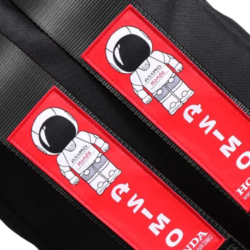 Miniatura 3 de W-POWER JDM Bride Racing Mochila de viaje para laptop con parte inferior marrón con correas de arnés ajustables (ASIMO-BK)