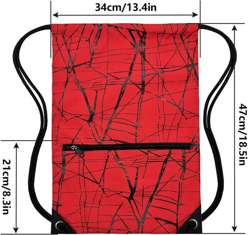 Miniatura 2 de HOLYLUCK - Mochila, bolsa deportiva con cordón ajustable para gimnasio