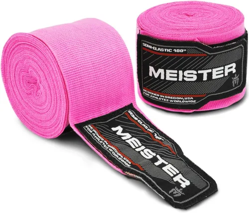 Miniatura 5 de Vendas para mano semielásticas de 180 pulgadas Meister Adult, vendas para MMA (artes marciales mixtas) y boxeo (par) todos