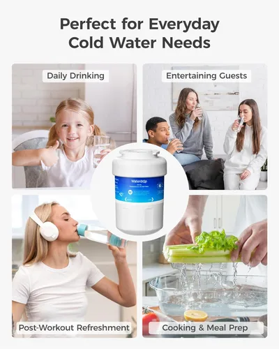 Miniatura 9 de Waterdrop WD-F13 Filtro de agua, recambio para GE® SmartWater® MWF®, MWFINT, MWFP, MWFA, GWF, HDX FMG-1, Kenmore® 9991, GSE25GSHECSS, WFC1201