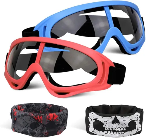 Miniatura 9 de POKONBOY Gafas protectoras/gafas de seguridad/gafas de motocicleta compatibles con pistolas Nerf para niños, adolescentes, juego de batalla al aire