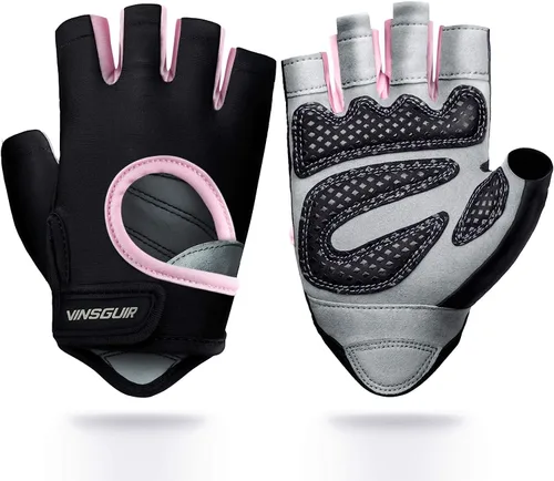 Miniatura 8 de VINSGUIR Guantes de entrenamiento para hombres y mujeres, guantes de levantamiento de pesas con excelente agarre, guantes de gimnasio ligeros