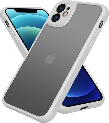 Miniatura 141 de PinLiSheng Funda mate para iPhone 11, funda protectora dura y delgada con protección a prueba de golpes, funda trasera translúcida y mate para Gris