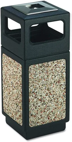 Miniatura 18 de Safco Canmeleon - Bote de basura comercial de 38 galones, para uso en interiores y exteriores, duradero y resistente a la intemperie con paneles