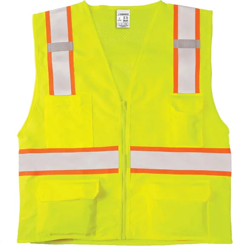 Miniatura 2 de Kishigo Men's High Visibility Reflective Solid Front with Mesh Back Vest
