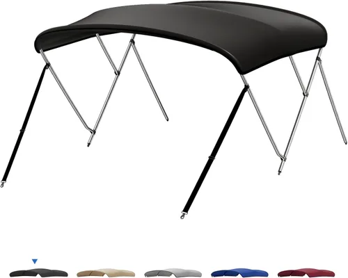 Miniatura 15 de KEMIMOTO Bimini Top para barco, Cubiertas Bimini Tops de Lona de Grado Marino 600D Toldo para Barco con 6 pies de Longitud 54 pulgadas - 96 pulgadas