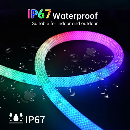 Miniatura 2 de Cuerda de luces LED, tira de luces LED de neón de 9.84 pies con luminosa de 360 grados, 5 V USB flexible IP67, impermeable, sincronización