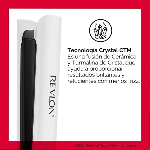 Miniatura 2 de REVLON Crystal C + plancha digital de cerámica para el cabello, brillo de larga duración y menos encrespamiento, (1 pulgada)