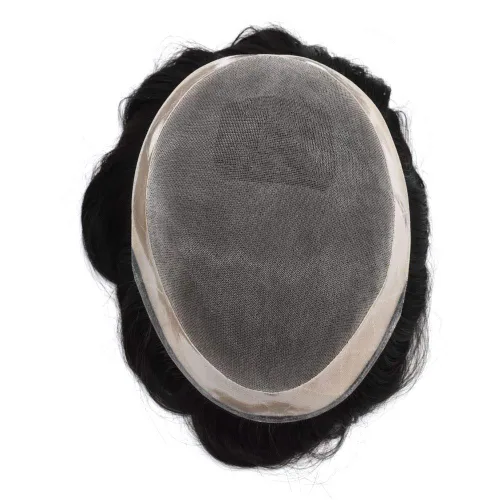 Miniatura 7 de Sistema de reemplazo de cabello tipo tupé para hombre, sistema de cabello humano real, piezas de cabello para hombre, protesis capilar para hombre