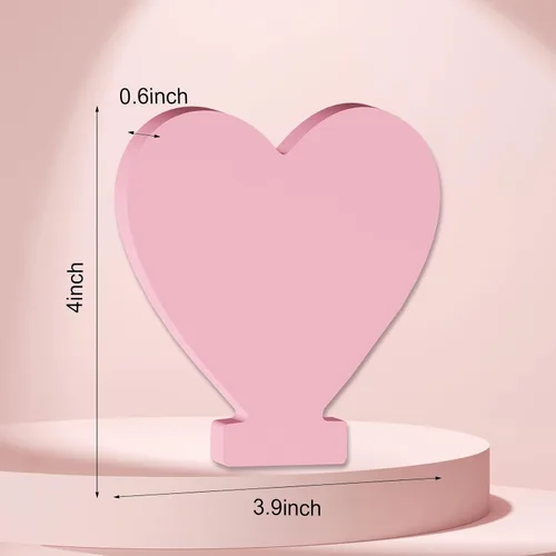 Miniatura 2 de Letras de madera rosa de 4 pulgadas, letras de madera sin terminar para decoración de pared, letras decorativas de pie en rodajas, decoración
