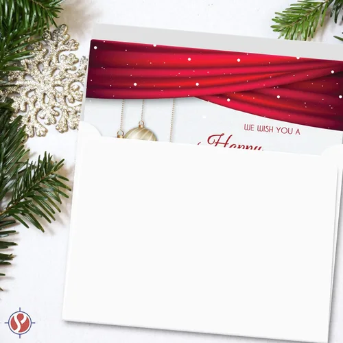 Miniatura 3 de 2024 We Wish You A Happy New Year Tarjetas de felicitación – Nochebuena roja, Navidad, vacaciones, saludos, invitaciones, agradecimientos, anuncios