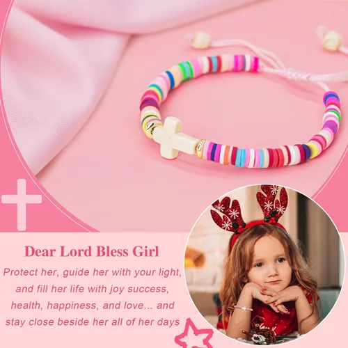 Miniatura 69 de Regalos navideños para niños, niñas adolescentes, mujeres, linda pulsera de cruz para niñas, regalos de Navidad cristianos para mujeres, ideas