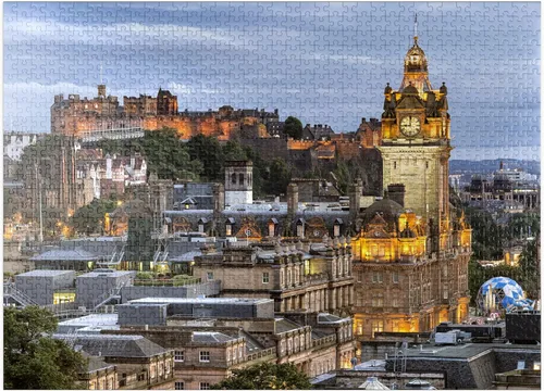 MyPuzzle Edinburgh Scotland - Rompecabezas prémium de 1000 piezas, fabricado en Estados Unidos