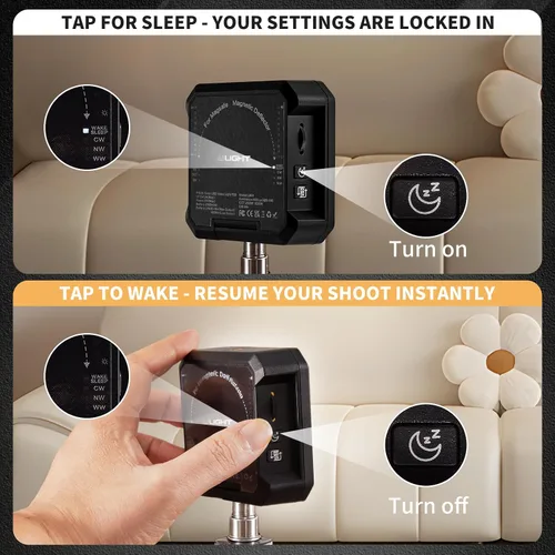 Miniatura 6 de AILIGHT Luz de video LED magnética, luces de cámara portátil para creador de contenido (CRI 98+ y 2500-9000K) luz de relleno de cámara recargable