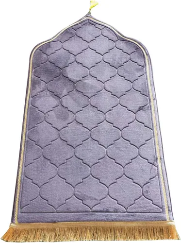 Alfombra de oración musulmana, alfombra musulmana gruesa y suave de terciopelo, alfombra de oración musulmana portátil, alfombra de oración turca,