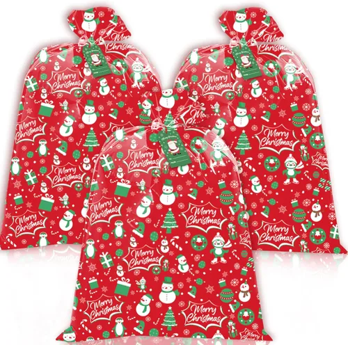 Miniatura 10 de HYmoso 1 pieza bolsas de regalo de Navidad extragrandes, bolsas de regalo jumbo para bicicleta para regalos navideños enormes de gran tamaño, bolsa