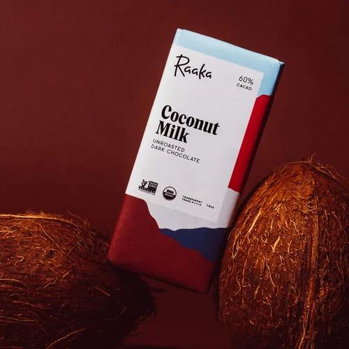 Miniatura 4 de Raaka Paquete de chocolate sin lácteos Chocolate negro gourmet de grano a barra Orgánico, Kosher, vegano, sin gluten Regalo para los amantes