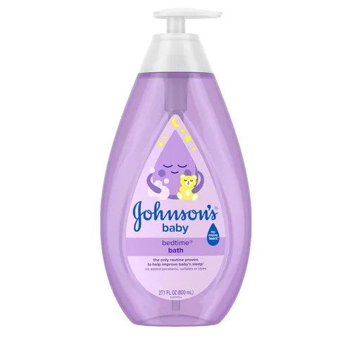Miniatura 8 de Johnson's Baño para bebé con aromas naturales relajantes y relajantes, hipoalergénico, suave y sin desgarros, esencial para el baño nocturno