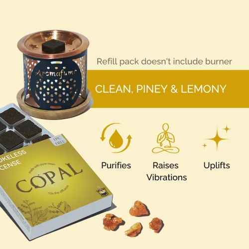 Miniatura 2 de Aromafume - Paquete de recambio de ladrillos de incienso Copal 3 bandejas x 9 ladrillos Copal de procio (Burseraceae) nativo de México Ideal