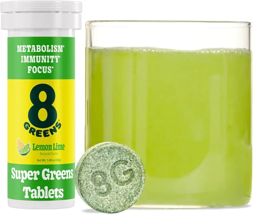 Miniatura 13 de 8Greens - Tabletas efervescentes para el sistema inmune y la energía, elaboradas con 8 vegetales super potentes (3 tubos, 30 tabletas)