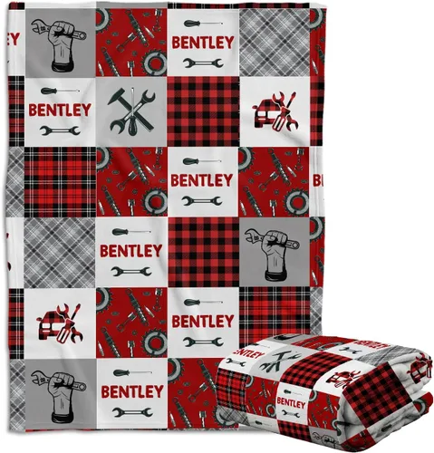 Miniatura 13 de Manta de bombero, mantas de bebé de camión de bomberos, mantas de bebé personalizadas para niños, mantas de bebé personalizadas con nombre, manta