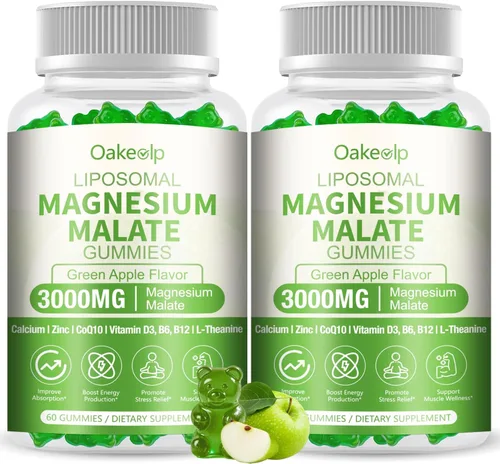 Miniatura 9 de Gomas de Treonato de Magnesio Liposomal de Alta Potencia 3000mg, Mejora Liposomal con 98% de Absorción, Suplementos de Treonato de Magnesio L