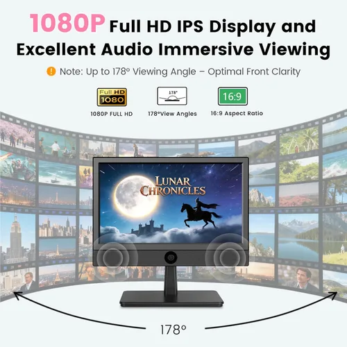 Miniatura 2 de Smart TV pequeño de 12.5 pulgadas, Full HD 1080P, Smart TV de pantalla plana compacta con aplicación integrada, sintonizador digital ATSC, entradas