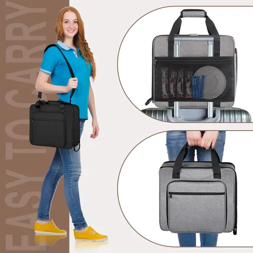 Miniatura 7 de Bolsa de viaje portátil Anitor para cafetera Keurig K-Mini/K-Mini Plus/K-Express, bolsa de viaje para máquina de café de una sola porción con Gris