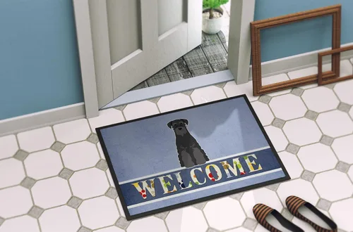 Miniatura 4 de Caroline's Treasures BB5613MAT Schnauzer - Felpudo estándar negro de bienvenida de 18 x 27 pulgadas, para interiores y exteriores, para entrada