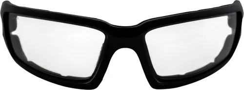 Miniatura 2 de Alpha Omega AO5 - Lentes de sol de motocicleta acolchados de espuma Z87.1 para hombres o mujeres, montura negra, lentes transparentes