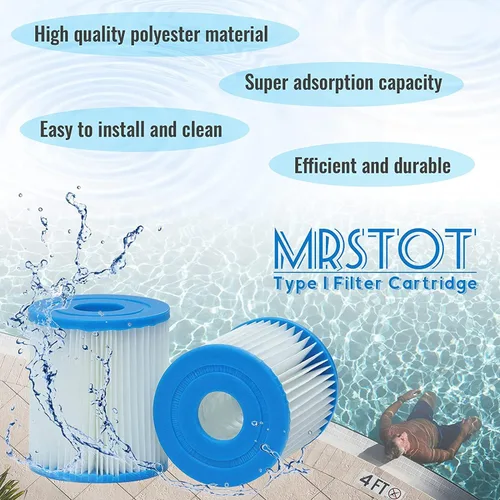 Miniatura 3 de Cartucho de filtro tipo I para piscinas, cartucho de filtros de repuesto para 58093, para ondas de verano, para bombas de filtro de 300/330 gales/H