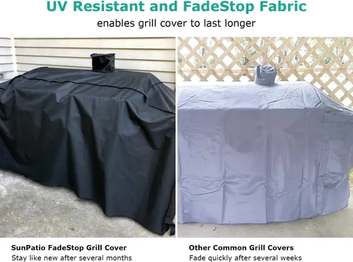 Miniatura 6 de SunPatio Funda impermeable resistente al aire libre para parrilla de gas y carbón y más, resistente a los rayos UV, cubierta de 79 pulgadas
