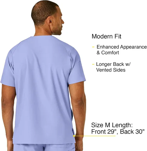 Miniatura 4 de WonderWink Camiseta con cuello en V para hombre W123 6355