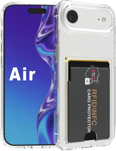 Miniatura 21 de 【Actualización】 Funda tipo cartera transparente para iPhone 13, antiamarilleo, delgada, parachoques de TPU + funda trasera de policarbonato con 2