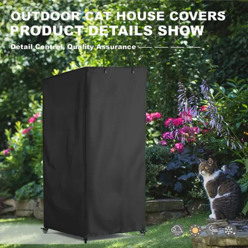 Miniatura 6 de Funda protectora grande para casa de gatos para exteriores, cubierta protectora contra el polvo, lona impermeable resistente 600D, 100% impermeable