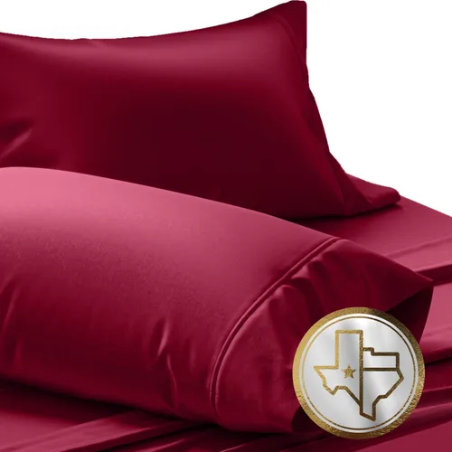 Miniatura 13 de TEXAS LINEN CO. Juego de 4 fundas de almohada 100% de algodón egipcio, tamaño estándar/Queen, lujosas fundas de almohada de 1500 hilos marfil