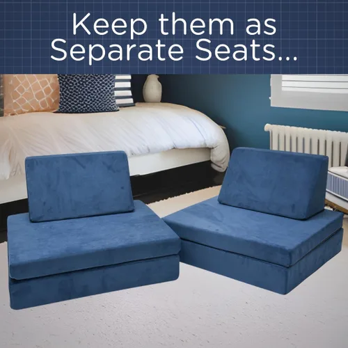 Miniatura 5 de Children's Factory The Whatsit CF349-070 - Sofá o 2 sillas para niños, azul marino, CF349-070, muebles de dormitorio para niños y adolescentes, sofá