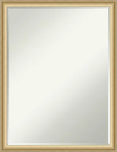 Amanti Art Espejo de baño, espejo de pared dorado Florence para usar como espejo de tocador de baño sobre el fregadero (25.75 x 19.75 pulgadas),