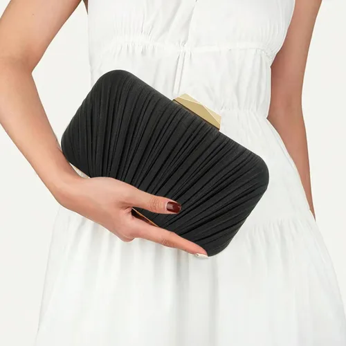 Miniatura 6 de Crbeqabe Bolsos de mano para mujer, bolso de noche plisado, bolso de mujer para boda, fiesta, baile de graduación con cadena desmontable