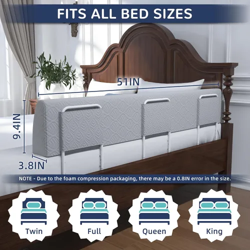 Miniatura 6 de FigTime Protector de cama para niños pequeños, riel de cama de espuma para niños pequeños, protector de riel de cama para niños pequeños, riel