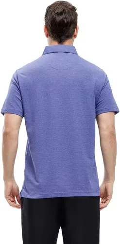 Miniatura 3 de VEBOON Men's Polo Shirts Long and Short Sleeve Cotton Blend Heather Moisture Wicking Casual Collared Shirts