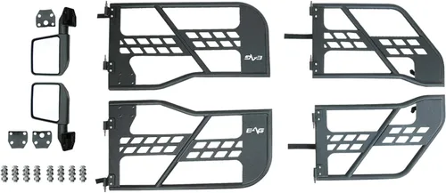 Miniatura 2 de EAG Puerta tubular Safari con espejo lateral para Wrangler JL 2018-2022 solo 4 puertas