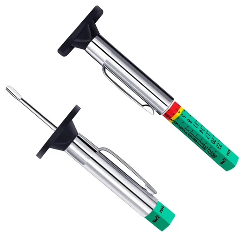 GODESON Medidor de profundidad de banda de rodadura de neumáticos, herramienta de medición de profundidad de banda de rodadura de neumáticos con