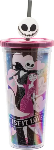 Miniatura 15 de Silver Buffalo Disney Una Loca Aventura de Goofy con Goofy, Max Goof, Roxanne y Bobby Zimuruski - Vaso de plástico para bebidas frías con tapa